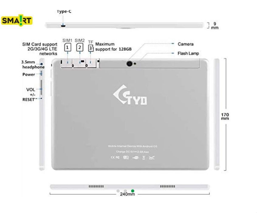 Планшет TYD-109 новый не пользованый