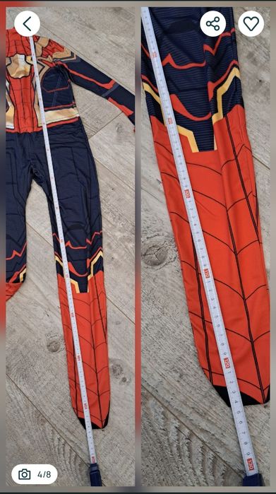 Rozm 134 (140) - Kostium Spider-Man - czerwony/ granat/ złoty