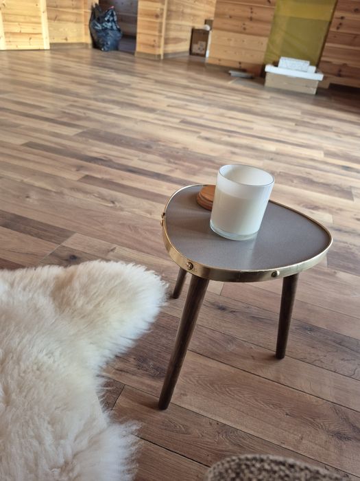 Stolik patyczak, kwietnik z epoki prl