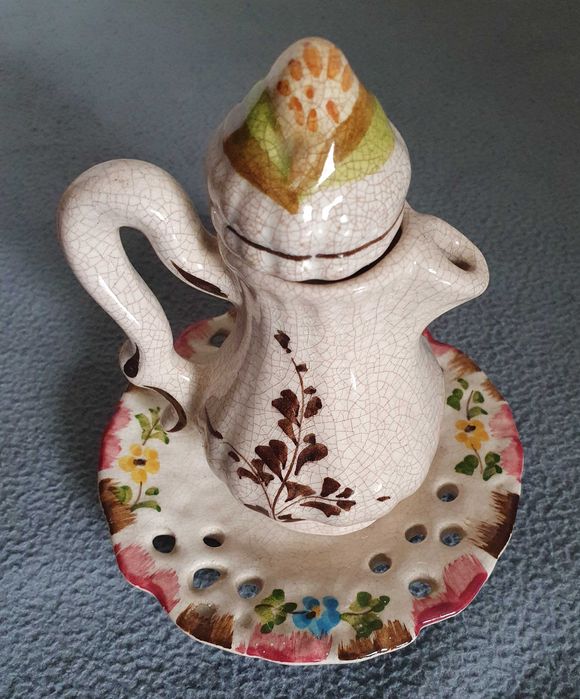 Pequeno Jarro de porcelana crackled, pintado à mão