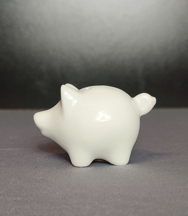Solniczka świnka ceramiczna biała mini