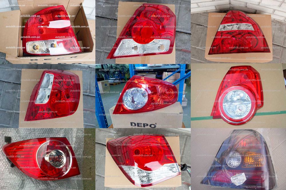 Задні фонарі Chevrolet Aveo, Captiva, Cruze, Lacetti, Epica, Malibu