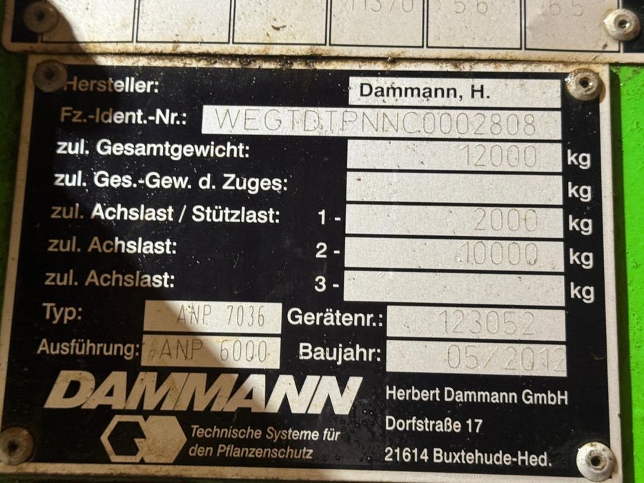 Dammann Profi-Class ANP 6000 opryskiwacz
