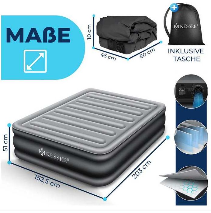 Materac dmuchany podwójny samopompujący