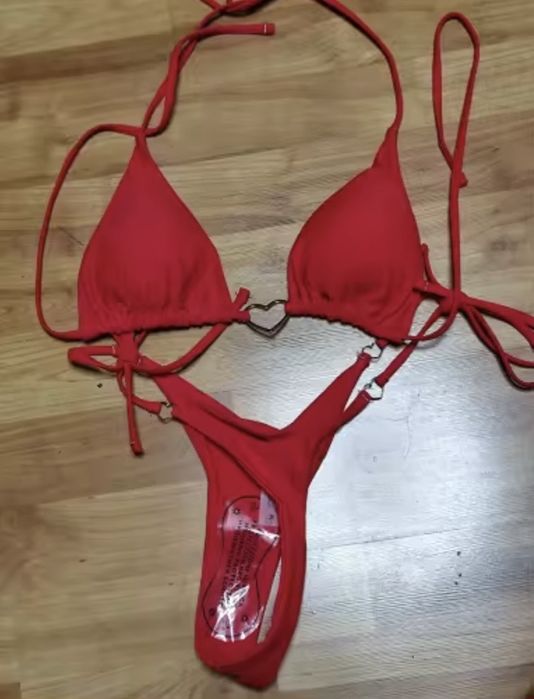 Червоне бразильське міні бікіні якісний дуже гарний роздільний купальн
