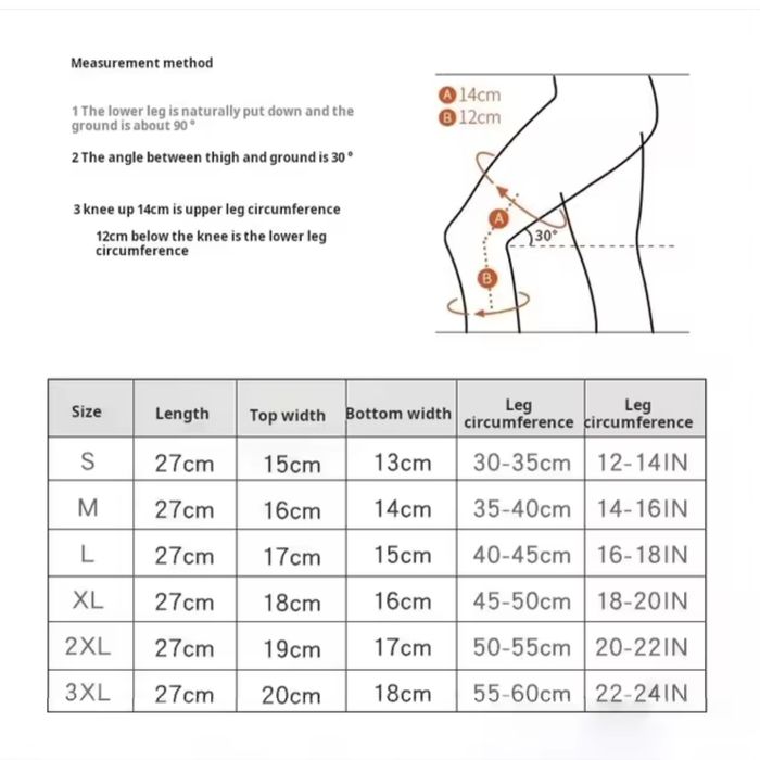Наколінник компресійний / фіксатор коліна + ремені / Розміри S-XXXL