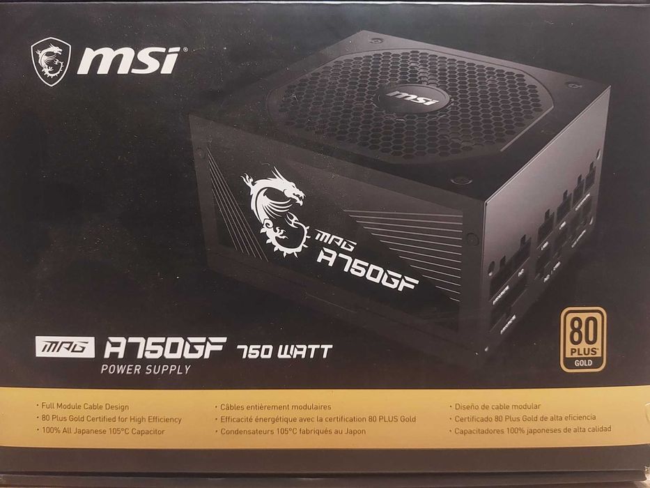 Zasilacz MSI A750GF 80+ GOLD 750W