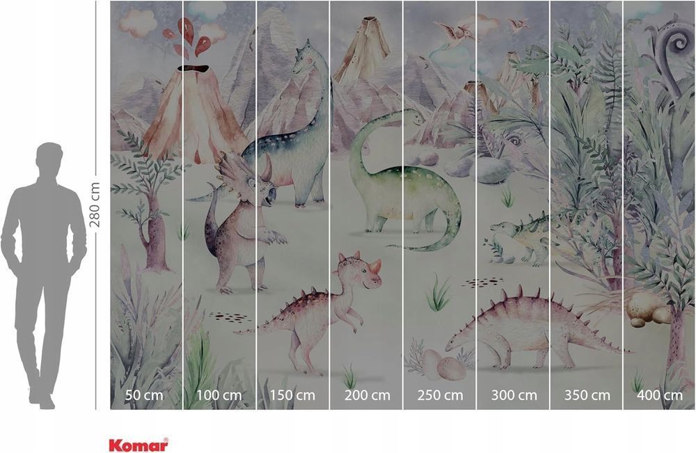 Komar Fototapeta Z Włókniny - Dino Playground - Rozmiar: 400 X 280 Cm