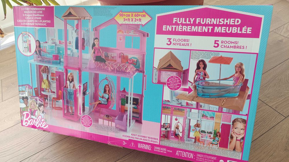 Nowy domek dla lalek Barbie, miejski z windą, zestaw, DLY32 Gdańsk ...