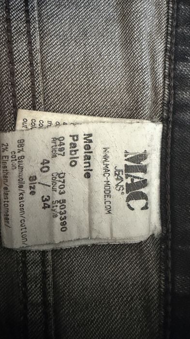 vintage czarne spodnie z krysztalkami MAC jeans
