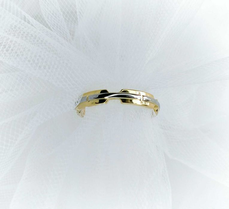 Pierścionek Obrączka Stal chirurgiczna Xuping 18K r.6