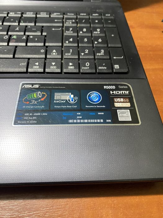 Ноутбук Asus R500D 15.6"/ на запчастини! N2082