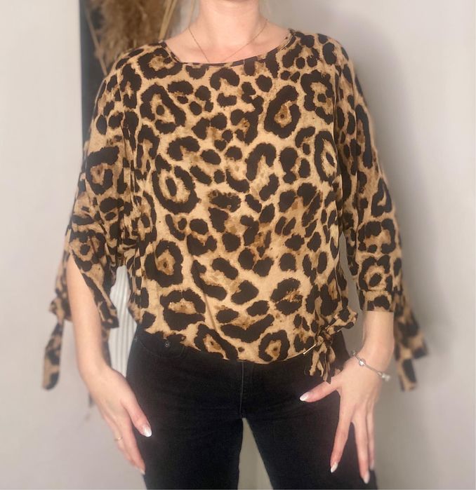Bluzka panterka oversize L