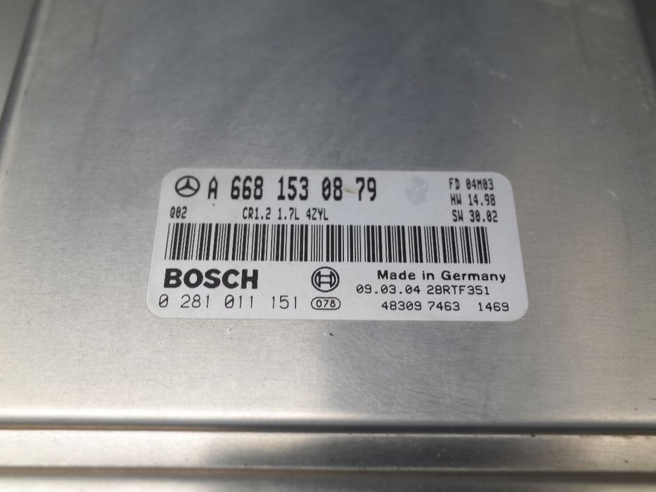 komputer sterownik mercedes a klasa w168 a6681530879 0281011151