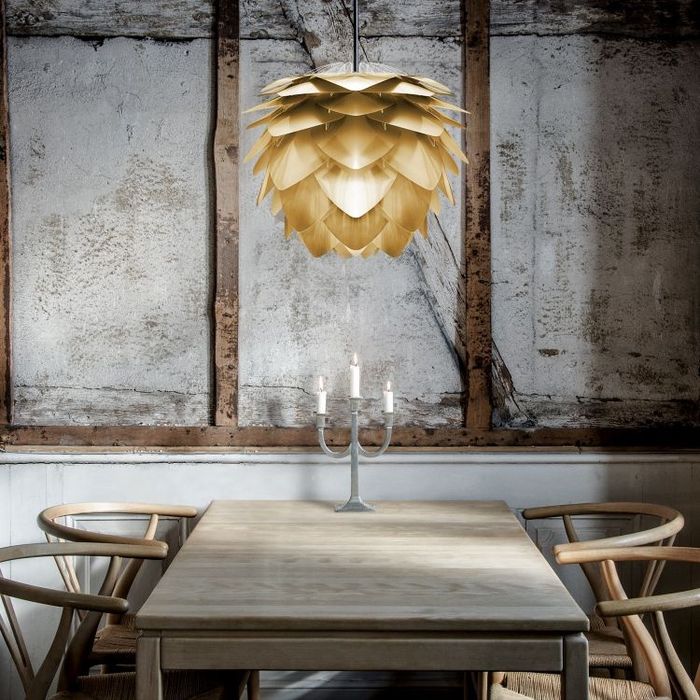 Lampa wisząca nowoczesna szyszka złota  LOFT