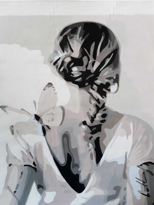 Obraz dziewczyna, kobieta z motylem