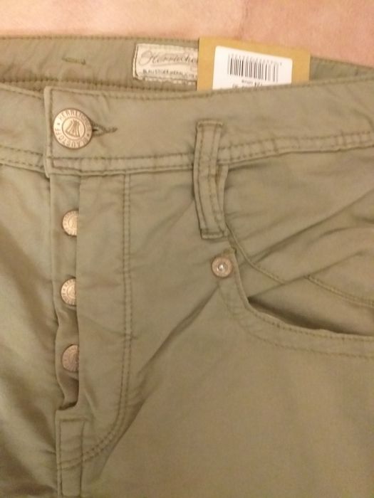 Nowe spodnie khaki zielone chinosy herrlicher r 40 w 30