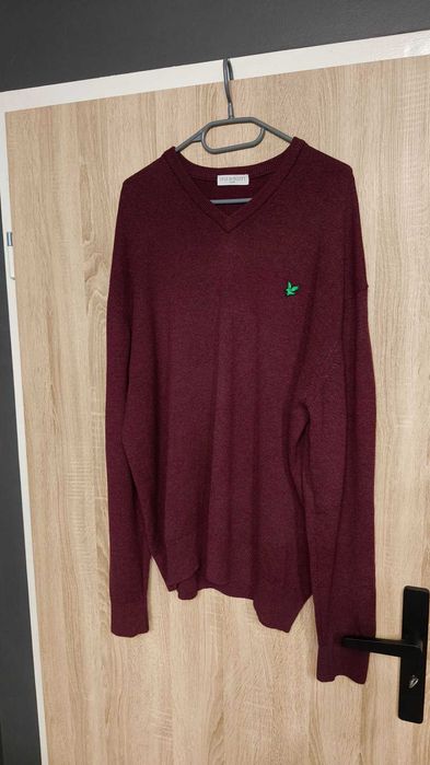 Sweter Lyle and Scott Lyle & Scott bordowy burgundowy