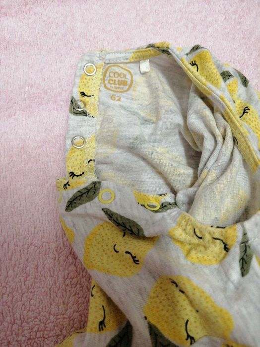 Komplet bawełniany dla dziewczynki sukienka + legginsy 62