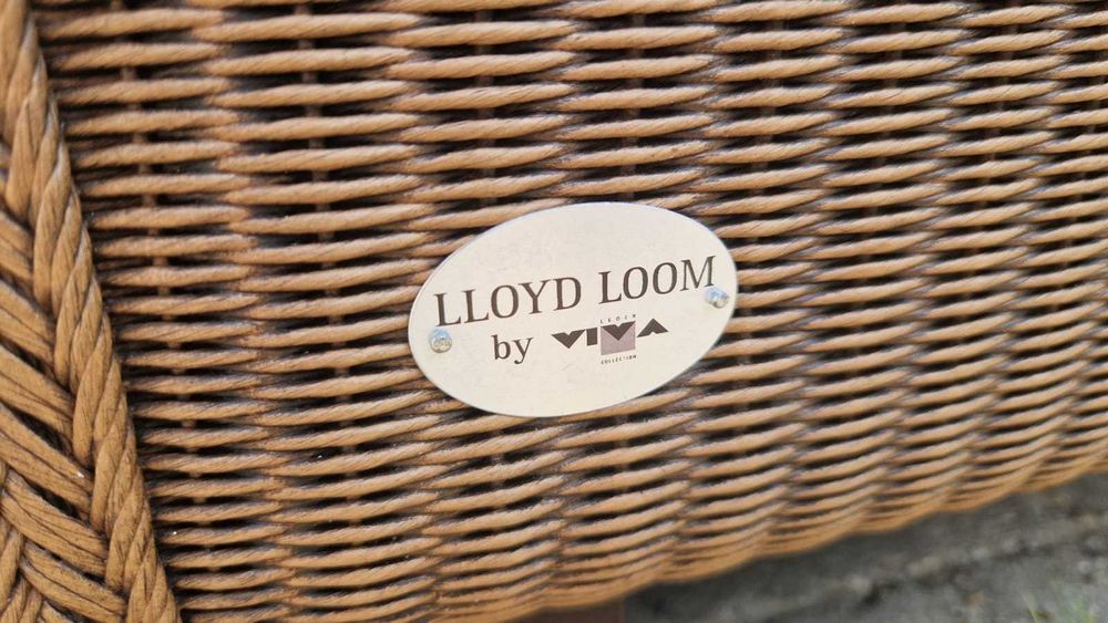 Sofa rattanowa z rattanu skórzana 2os kanapa rattan naturalny ogrodowa