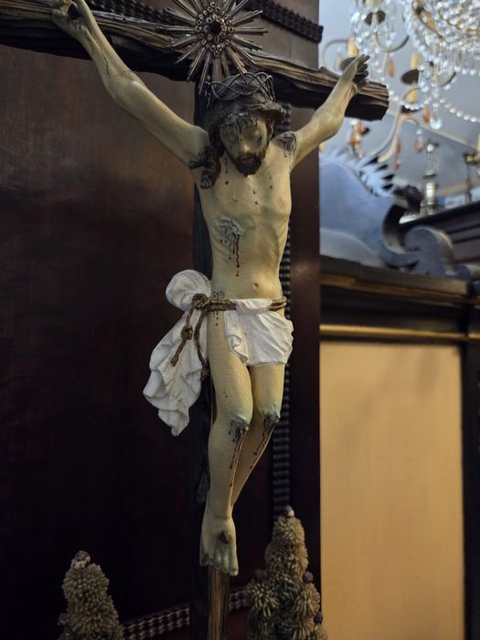 Crucifixo com cristo e prata