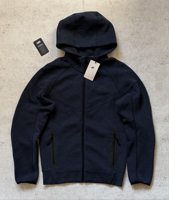 ОРИГІНАЛ! Зіпка Nike tech fleece темно-синя | S