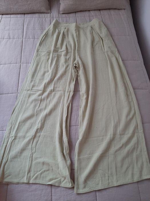 Nowe spodnie pistacjowe L skład Rayon i lenn