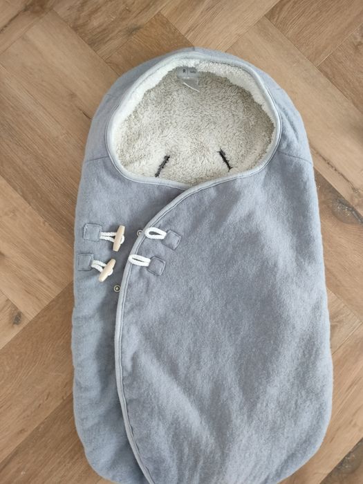 Wełniany otulacz,ocieplacz,śpiworek do wózka,fotelika,r. 56-74