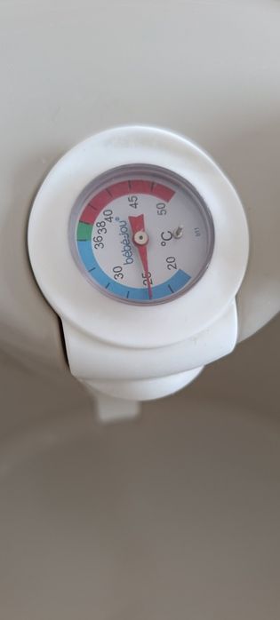 Conjunto Banheira Thermo Bébé-Jou + Suporte Click (Como Nova!)