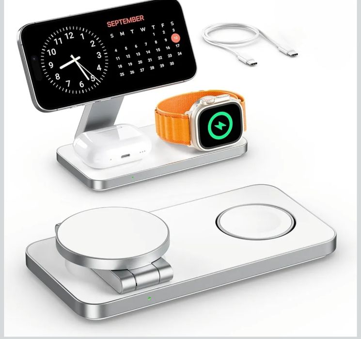 Bezprzewodowa ładowarka, stacja ładująca 3 w 1 do Apple