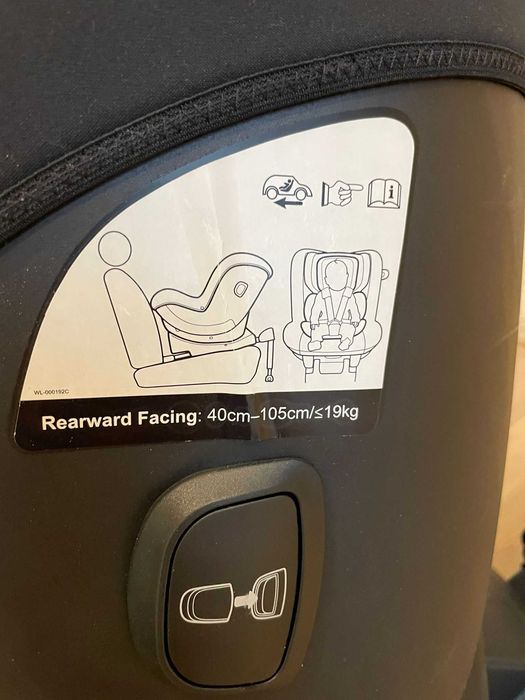 Fotelik samochodowy Graco Ascent (0-19 kg/40-105cm) czarny IDEALNY