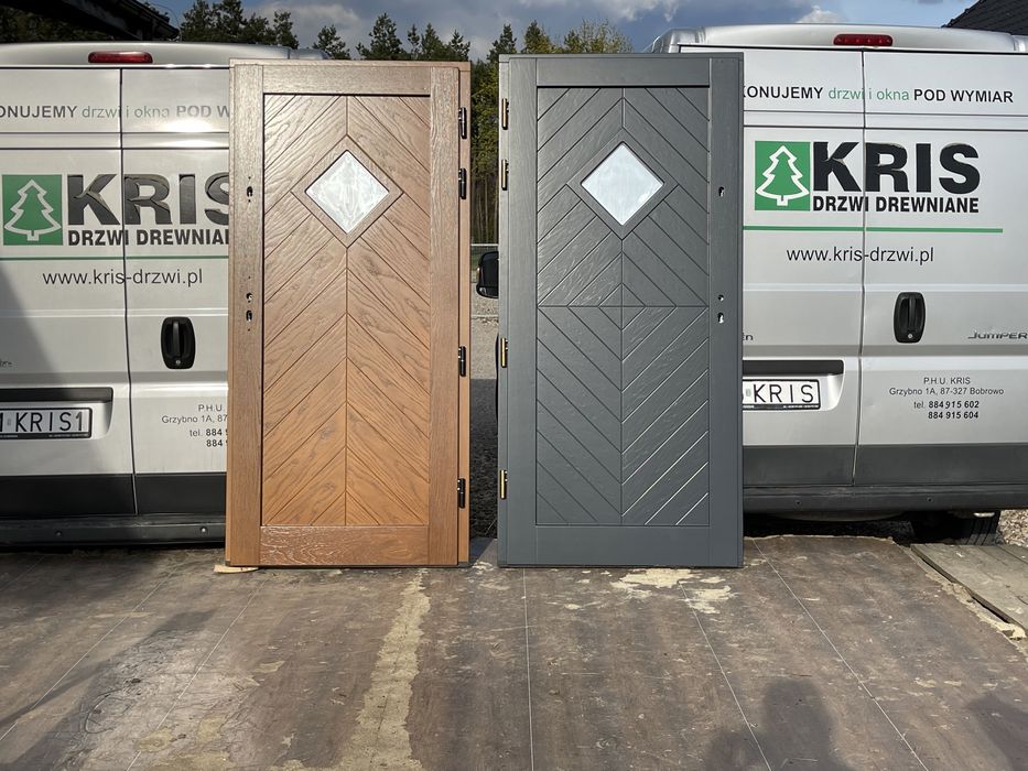 Drzwi drewniane zewnetrzneNA WYMIARczyste powietrze Montaż CAŁA POLSKA
