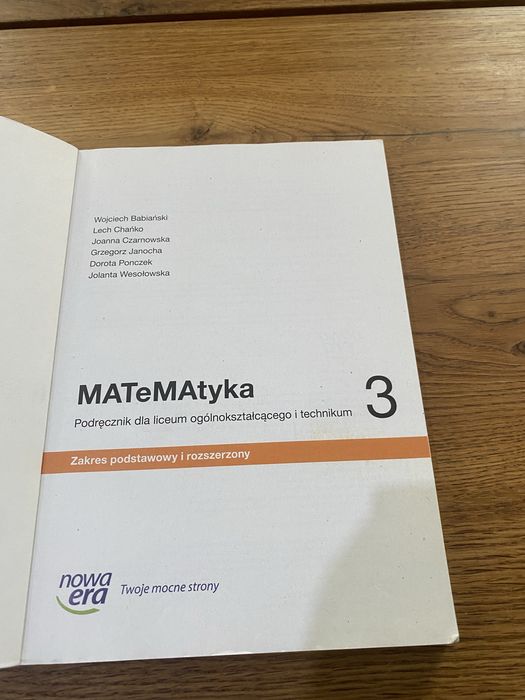 Matematyka Klasa 3 Podręcznik. Zakres podstawowy i rozszerzony. Edycja 2024