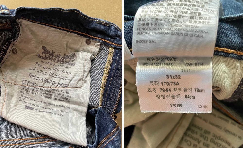 Джинсы Levi Strauss 31х32