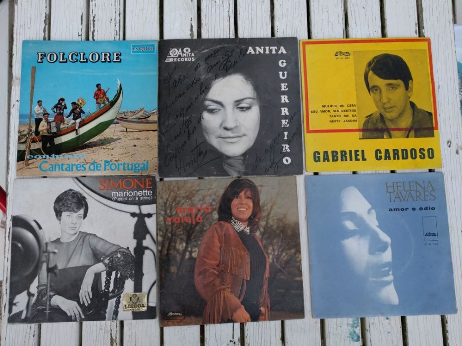 Discos 45rpm Autografados Gabriel Cardoso, Helena Tavares...