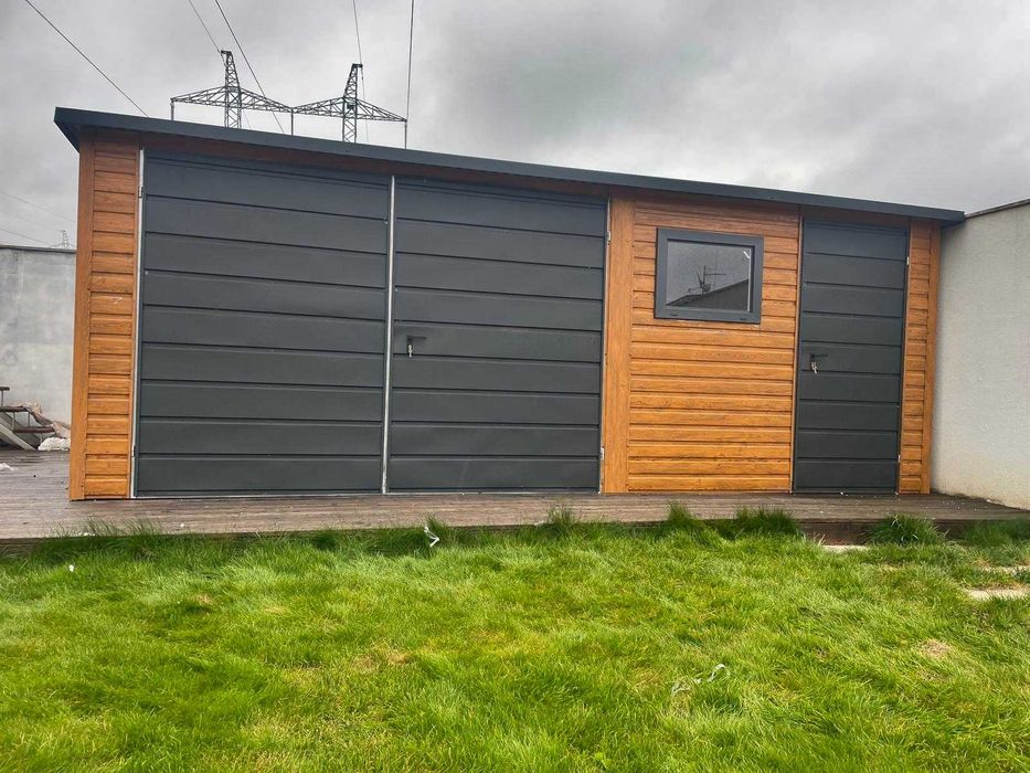 Domek ogrodowy/narzędziowy 5x4 drewnopodobny PREMIUM + montaż