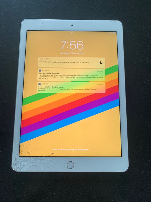 iPad Air 2014 funciona/ecra rota