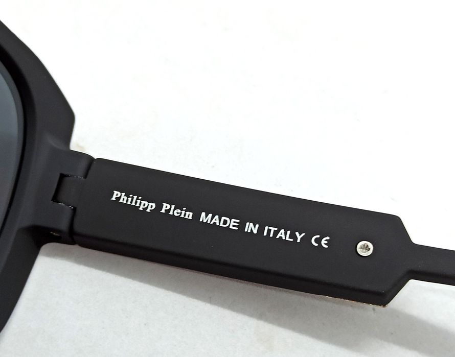 Philipp Plein очки маска унисекс черные матовые с серебристым лого