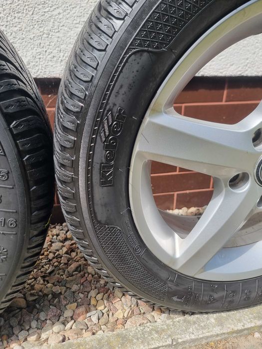 Alufelgi, koła oryginalne VW GOLF 7 R16 z oponami zimowymi