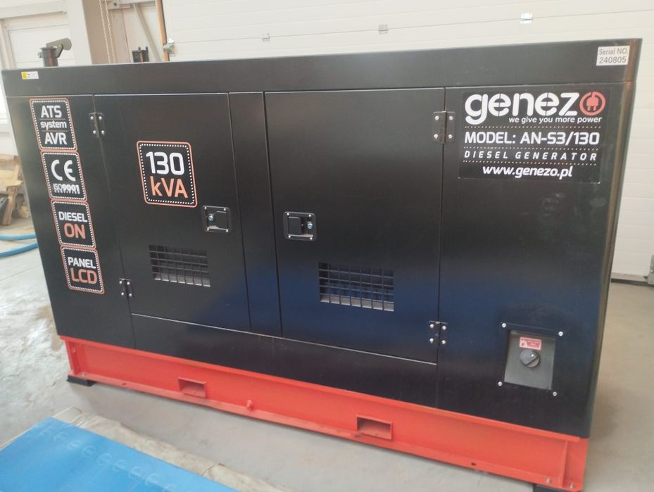 AGREGAT GENEZ  model AN -S3/130 kVA stan idealny