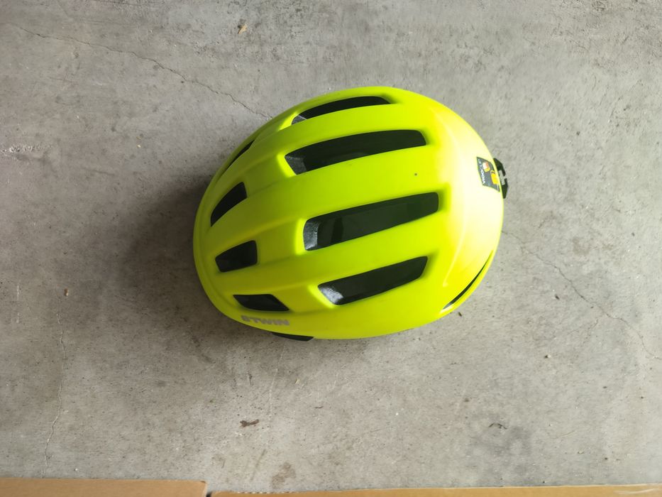 Capacete B'Twin Cidade 500 Amarelo Fluorescente