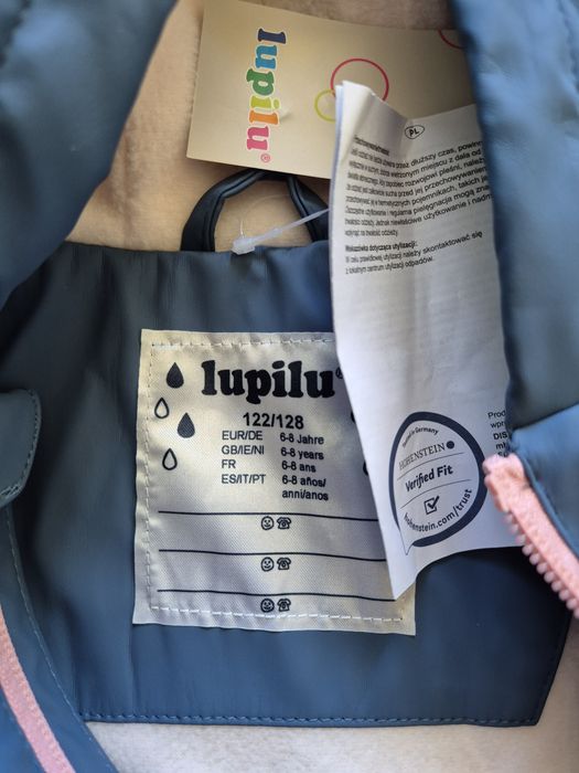 Lupilu nowa kurtka przeciwdeszczowa 122/128