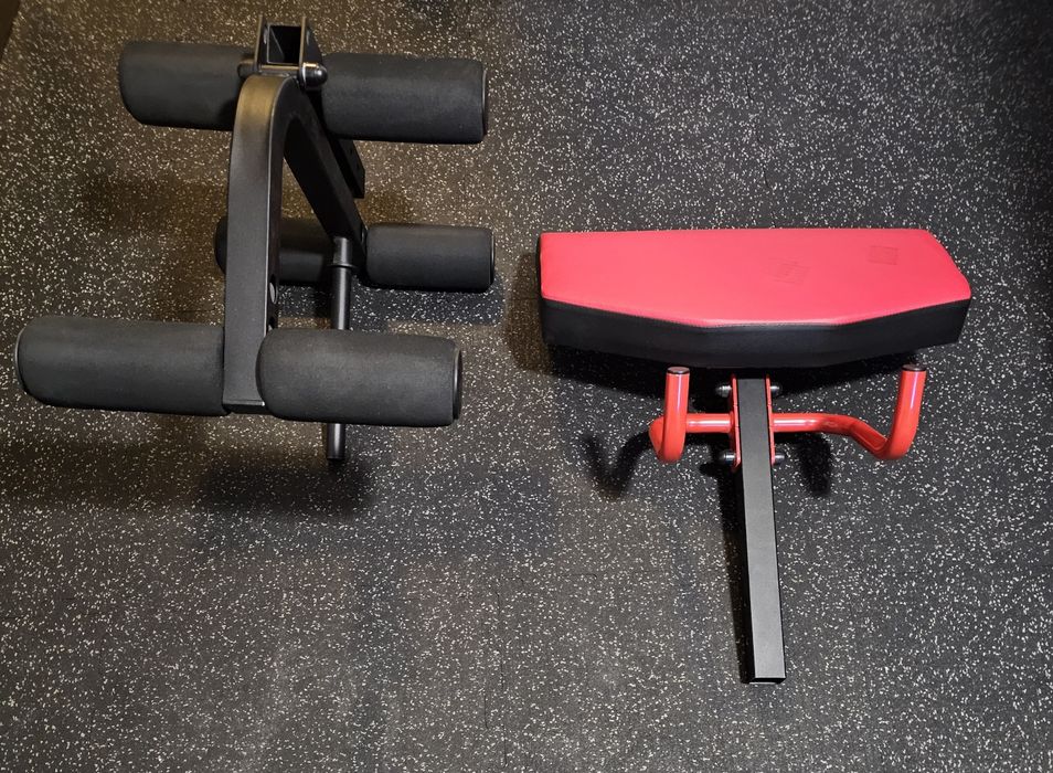 Siłownia zestaw Marbo Sport ławka,stojaki,modlitewnik  i prasa do nóg