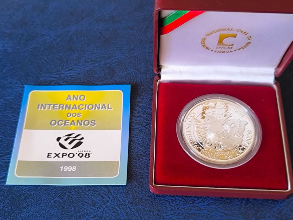 Moeda de Prata Proof 1000$00 – Ano Internacional dos Oceanos - 1998