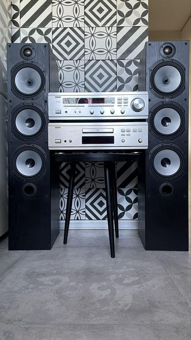 Zestaw stereo Hi-Fi Monitor Audio MR6 + Denon DRA-1000 + DCD-1450AR