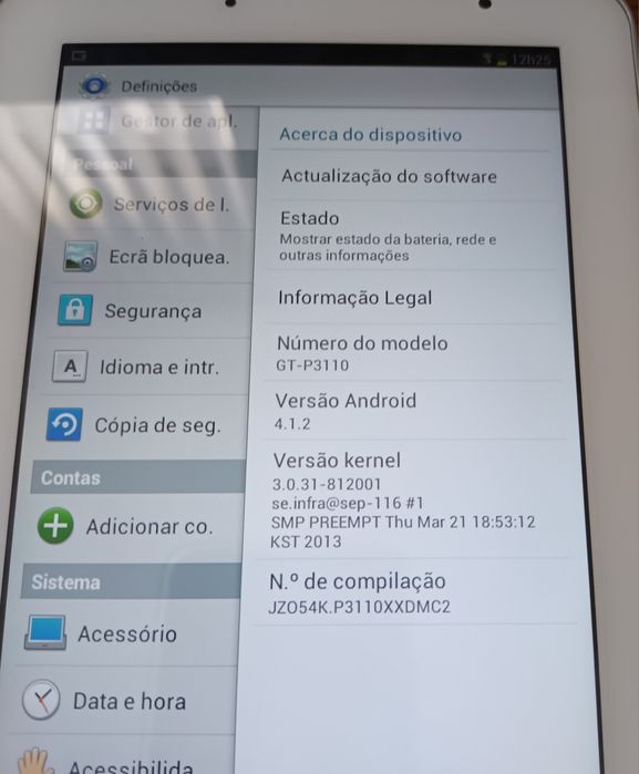 Tablet Samsung  -  funcional