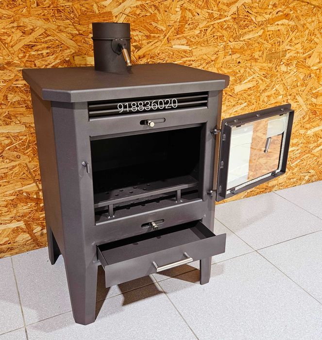 Salamandra Lenha NOVAS - 10.4Kw - FABRICADO PORTUGAL