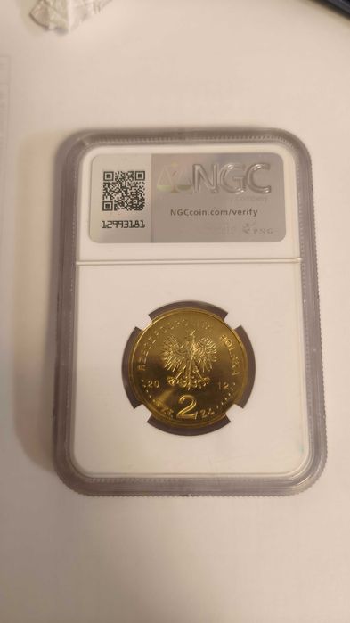 Moneta 2 złote GN 2012 Lekki krążownik Dragon GRADING NGC MS65 UNC