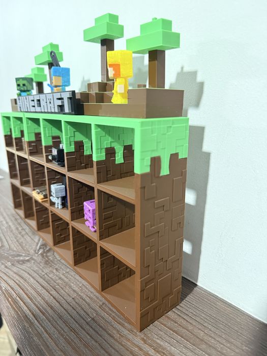 ‼️В НАЯВНОСТІ‼️ Поличка для фігурок майнкрафт, Підставка minecraft