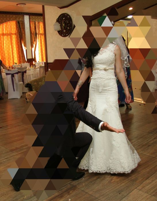 Весільна сукня _ &&& гіпюрова, силует русалка
